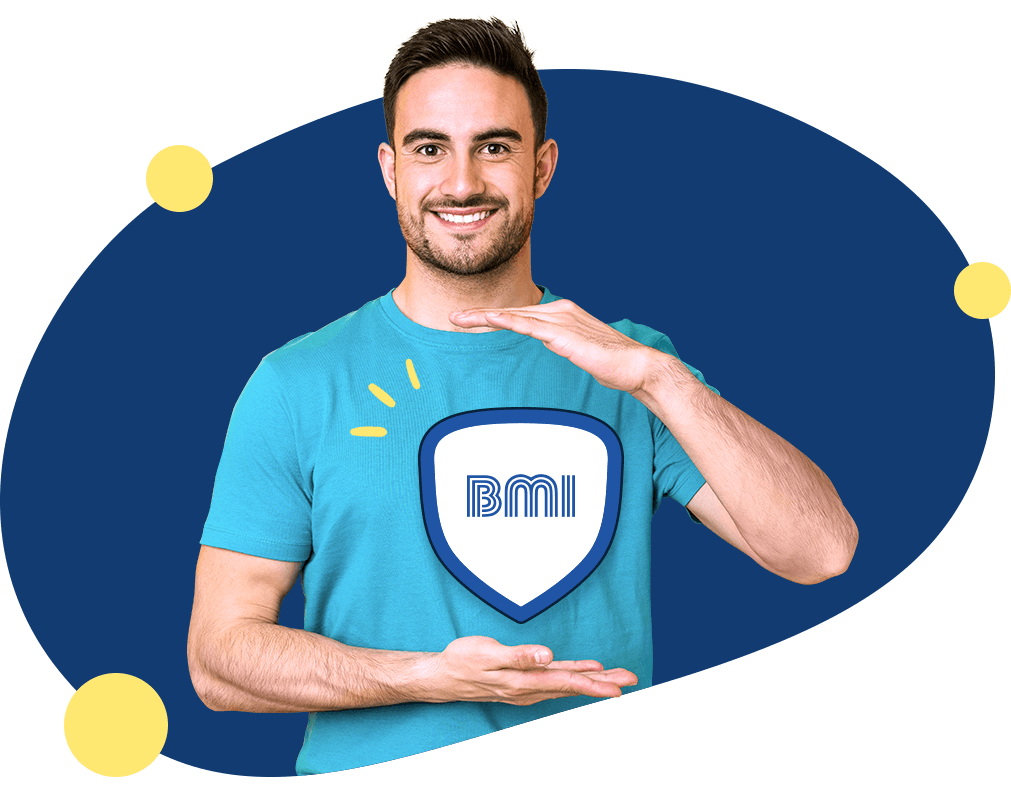 Hombre bajo la protección de BMI seguros Colombia